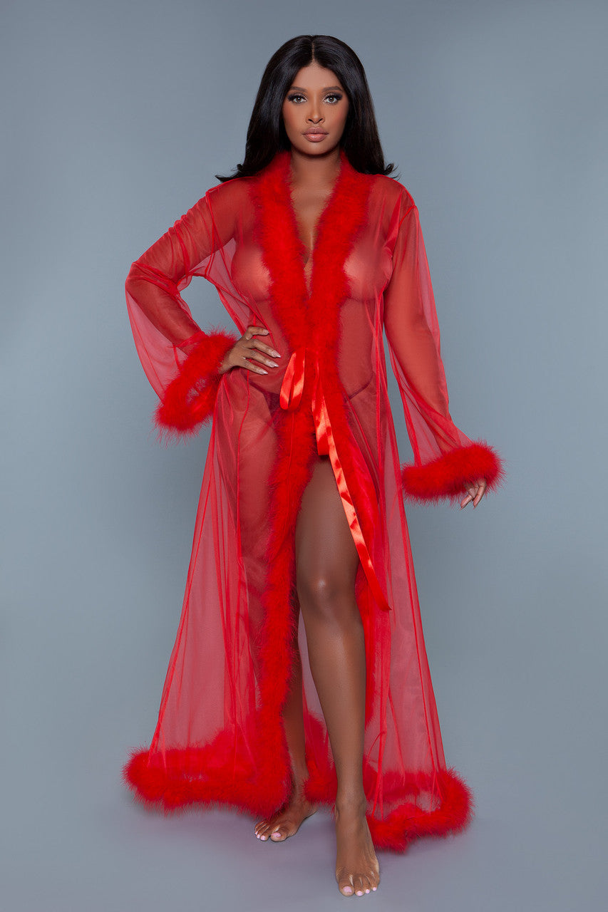 BW1650 Marabou Robe Be Wicked Women - Sleepwear - Robes