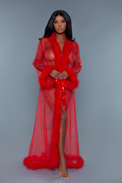 BW1650 Marabou Robe Be Wicked Women - Sleepwear - Robes