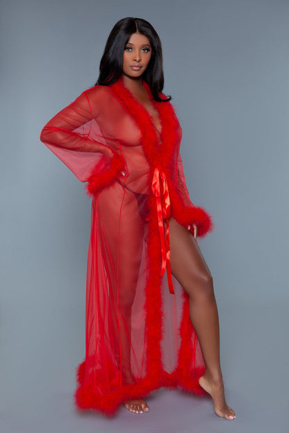 BW1650 Marabou Robe Be Wicked Women - Sleepwear - Robes