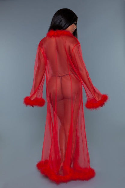 BW1650 Marabou Robe Be Wicked Women - Sleepwear - Robes