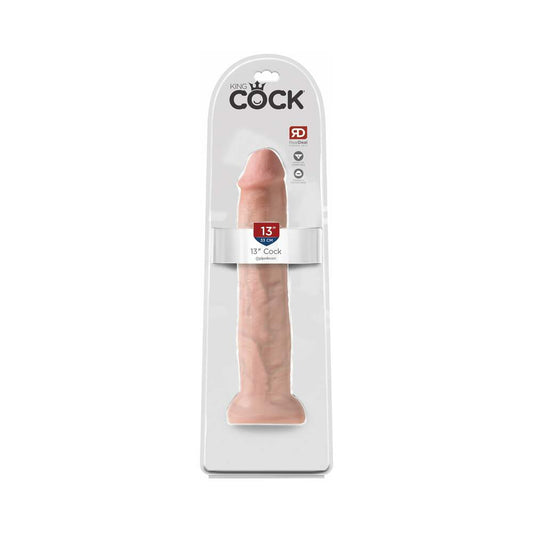 King Cock 13 in. Cock Realistic Dildo With Suction Cup Beige