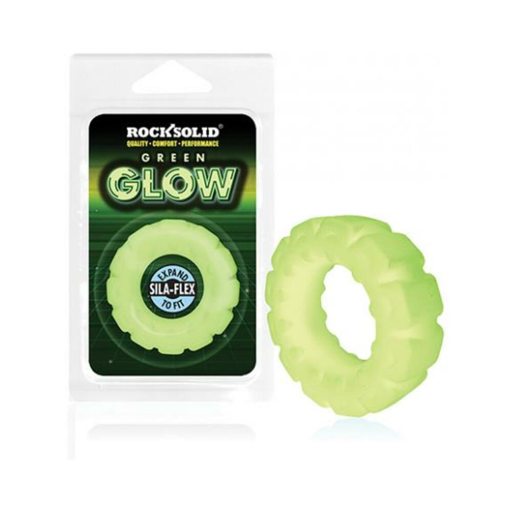 Rock Solid Sila-flex Glow-in-the-dark The Tire C-ring Green Default Title Glo Toys - Cockrings