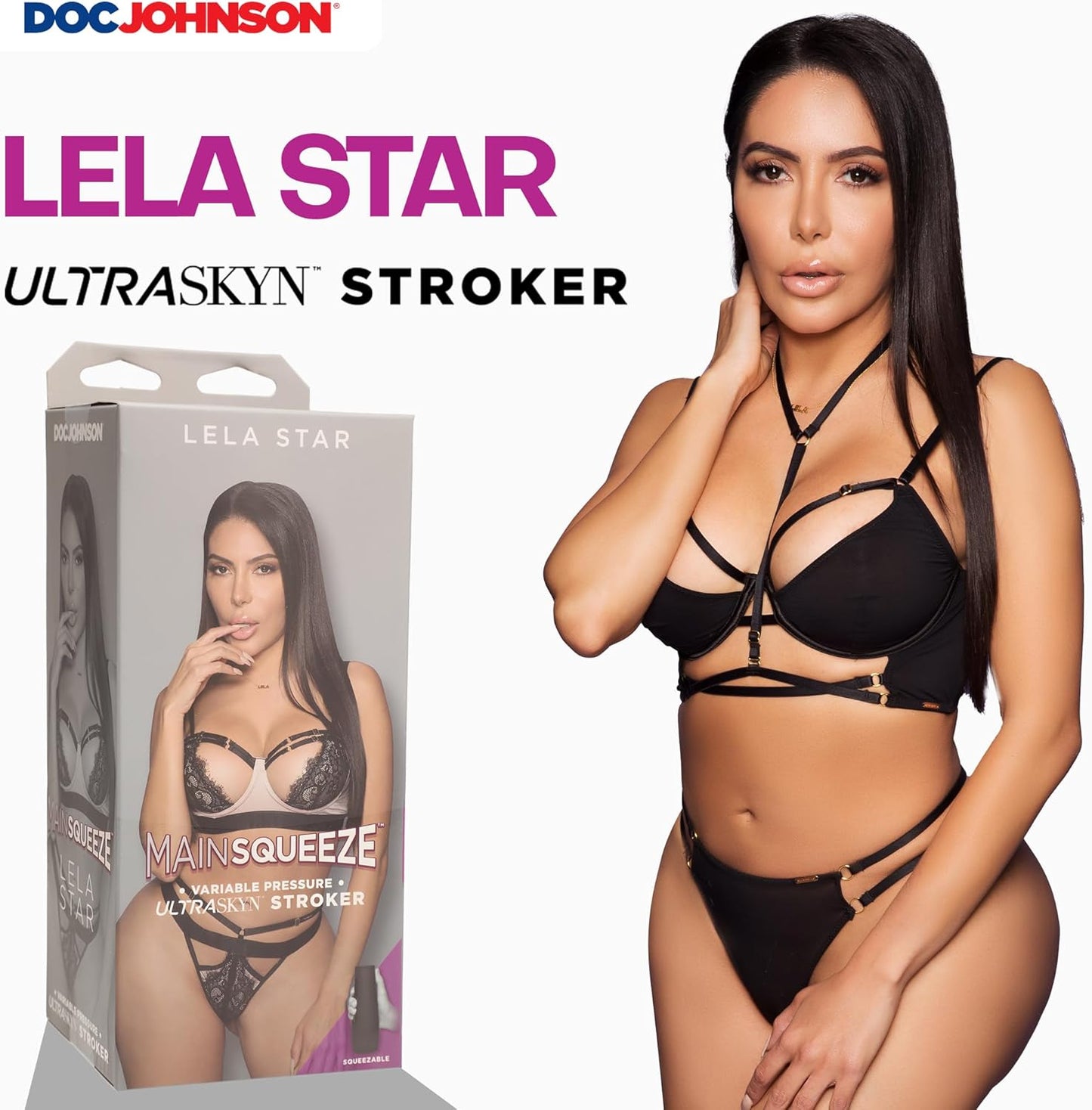 Main Squeeze- Lela Star - Ultraskyn Stroker - Pussy Vanilla Doc Johnson Toys - Masturbators