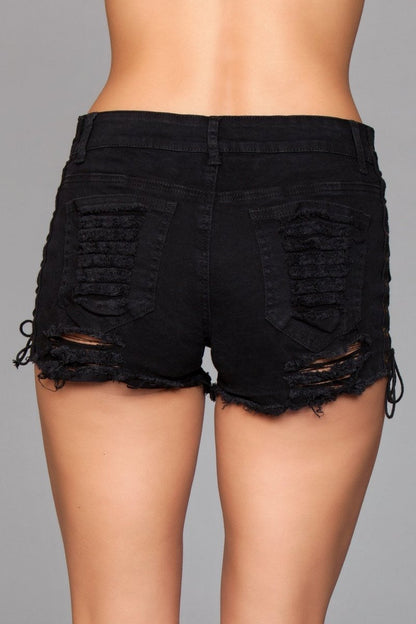 J5 Looped in Distress Shorts Be Wicked Women - Bottoms - Short