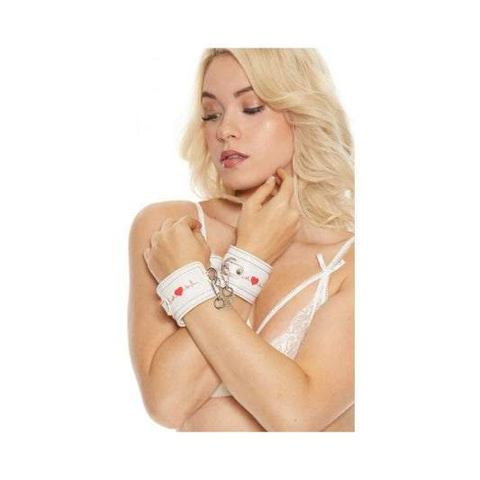 Ouch Wrist Cuffs Nurse Theme White Default Title Shots America Toys - Fetish