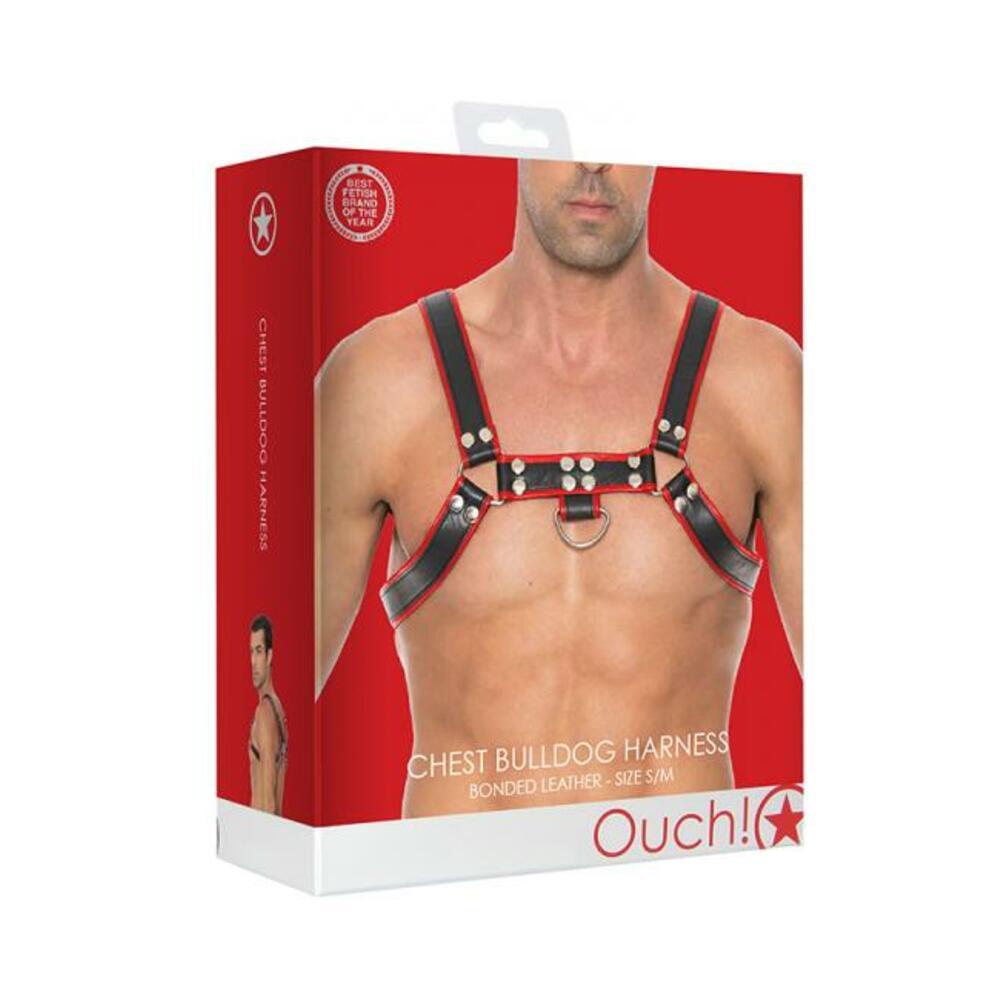 Ouch Chest Bulldog Harness - S/M - Red Default Title Shots America Toys - Fetish