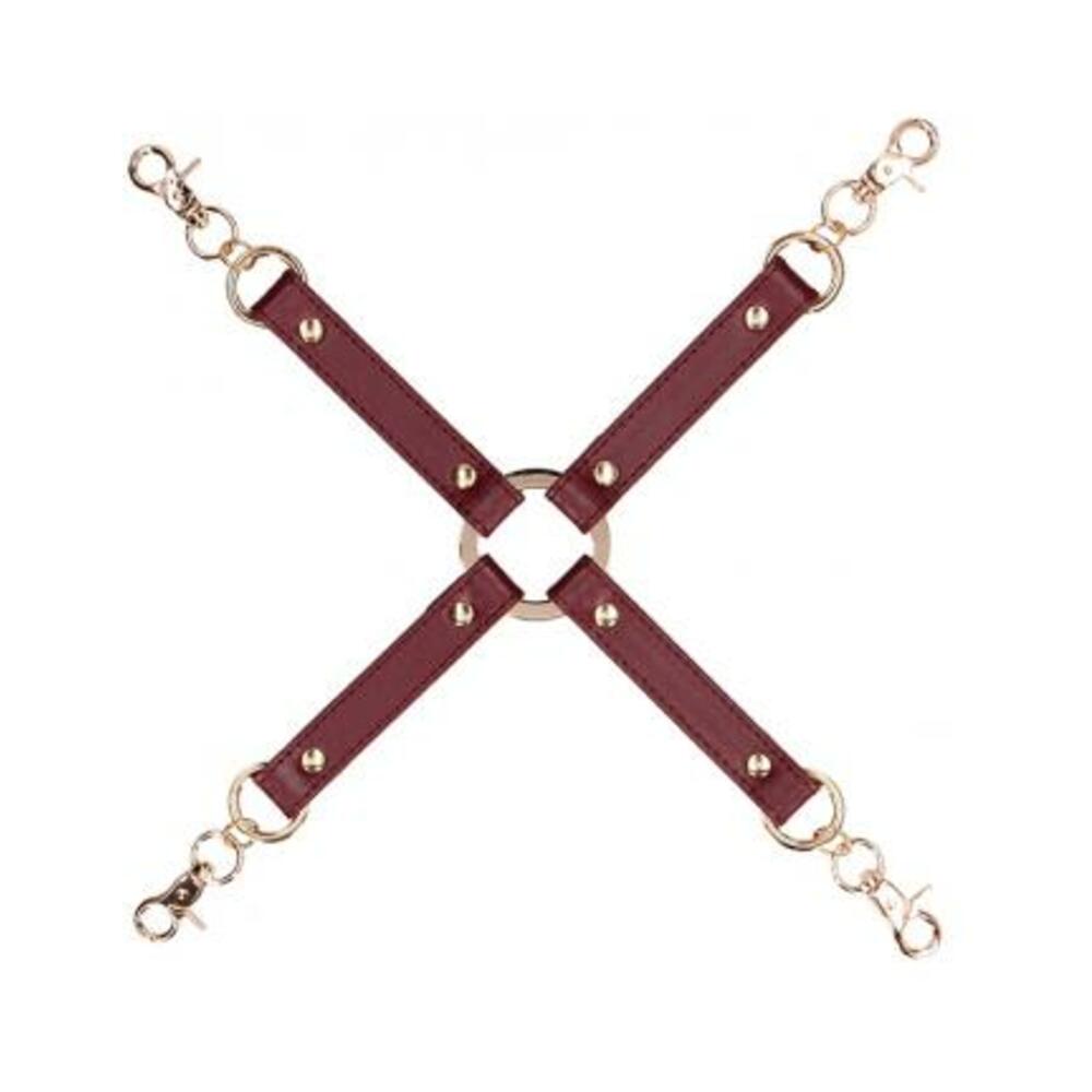Ouch Halo Hogtie Connector Burgundy Default Title Shots America Toys - Fetish