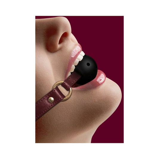 Ouch Halo Breathable Ball Gag Burgundy Default Title Shots America Toys - Fetish
