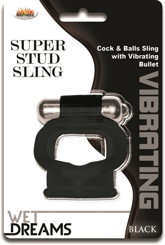 Wet Dreams Super Stud Sling - Black Default Title Hott Products Toys - Cockrings
