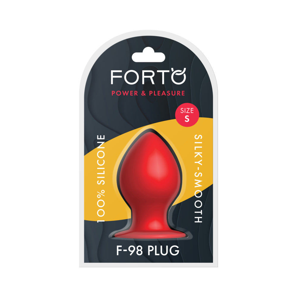 Forto F-98 Cone Silicone Anal Plug Small Red