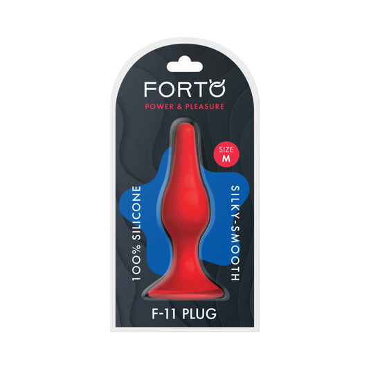 Forto F-11 Lungo Silicone Anal Plug Medium Red