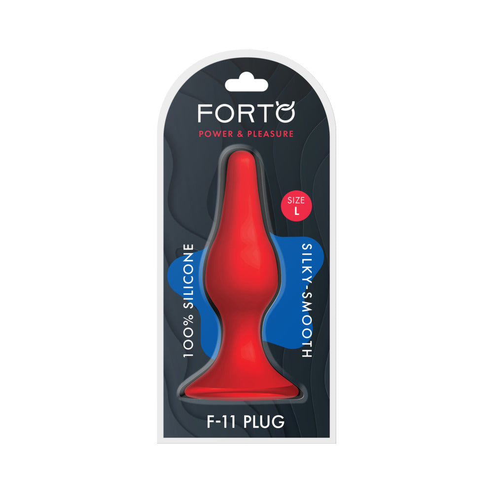 Forto F-11 Lungo Silicone Anal Plug Large Red