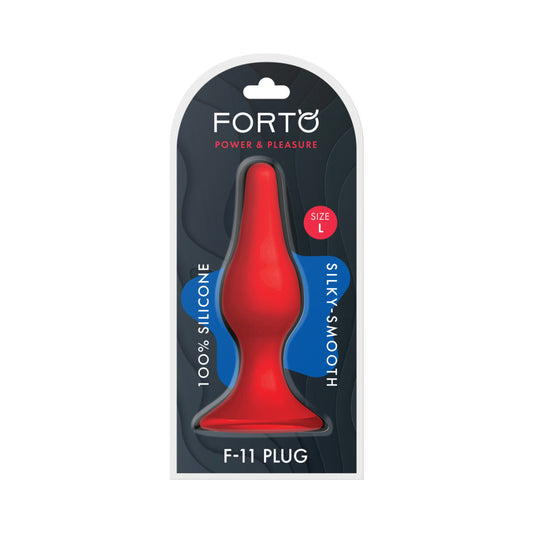 Forto F-11 Lungo Silicone Anal Plug Large Red