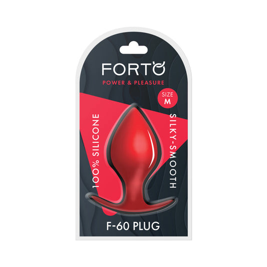 Forto F-60 Spade Silicone Anal Plug Medium Red