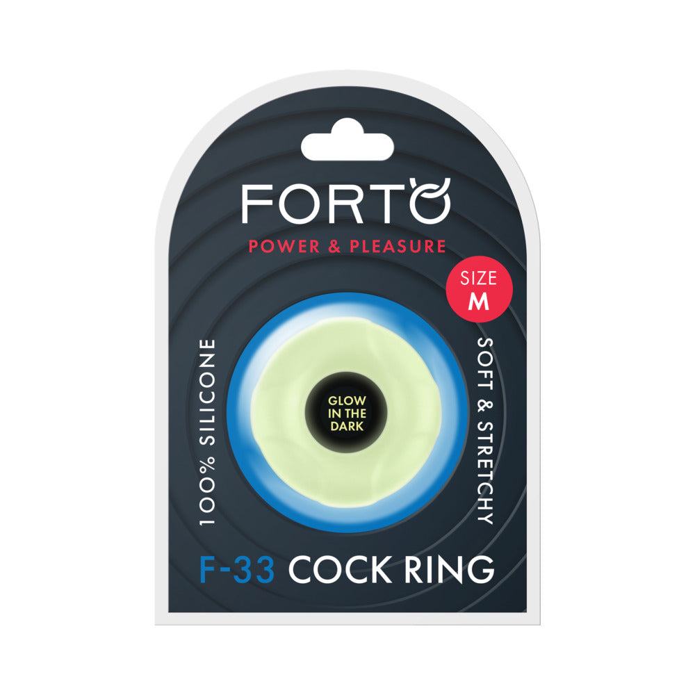 Forto F-33 Liquid Silicone Cockring Medium Glow