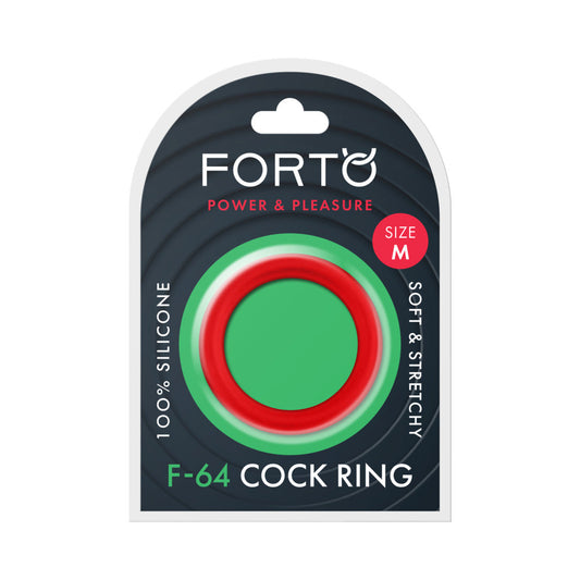 Forto F-64 Wide Liquid Silicone Cockring Medium Red
