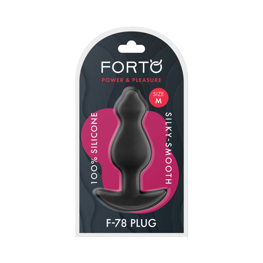 Forto F-78 Pointee Silicone Anal Plug Medium Black