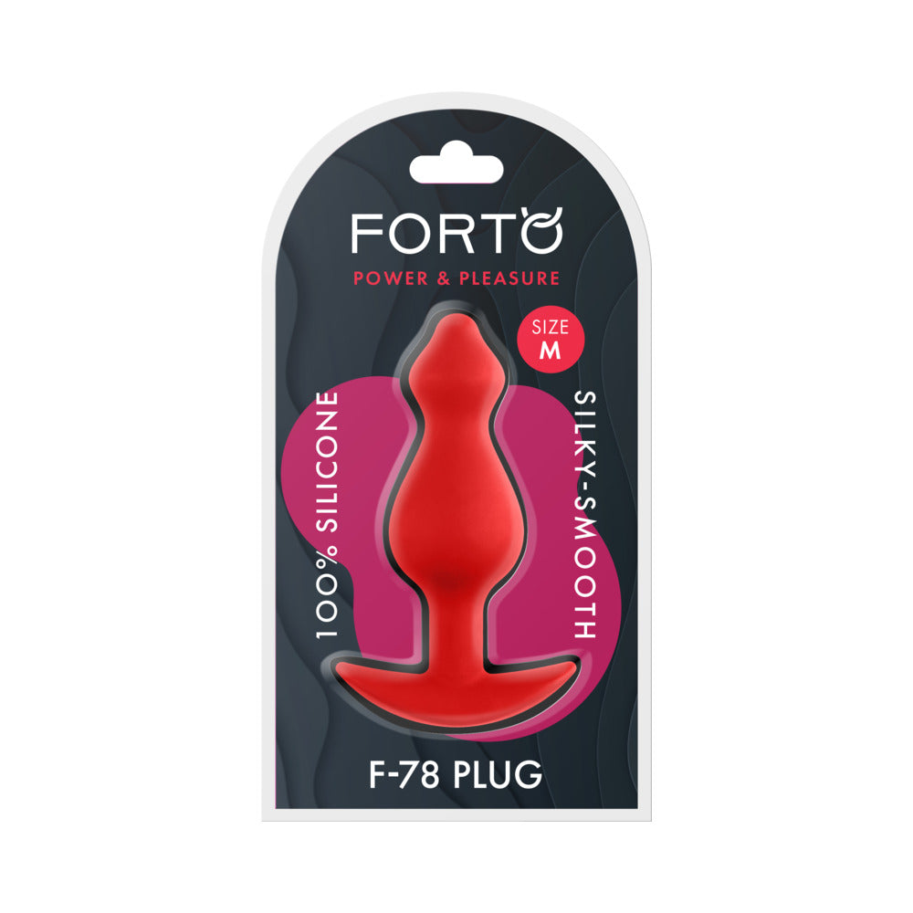 Forto F-78 Pointee Silicone Anal Plug Medium Red
