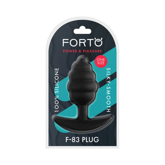 Forto F-83 Spiral Silicone Anal Plug Black