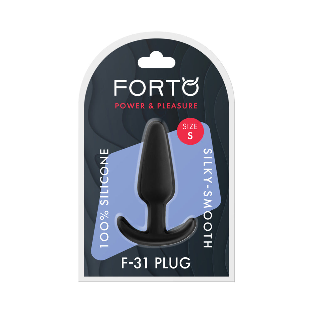 Forto F-31 Silicone Anal Plug Small Black