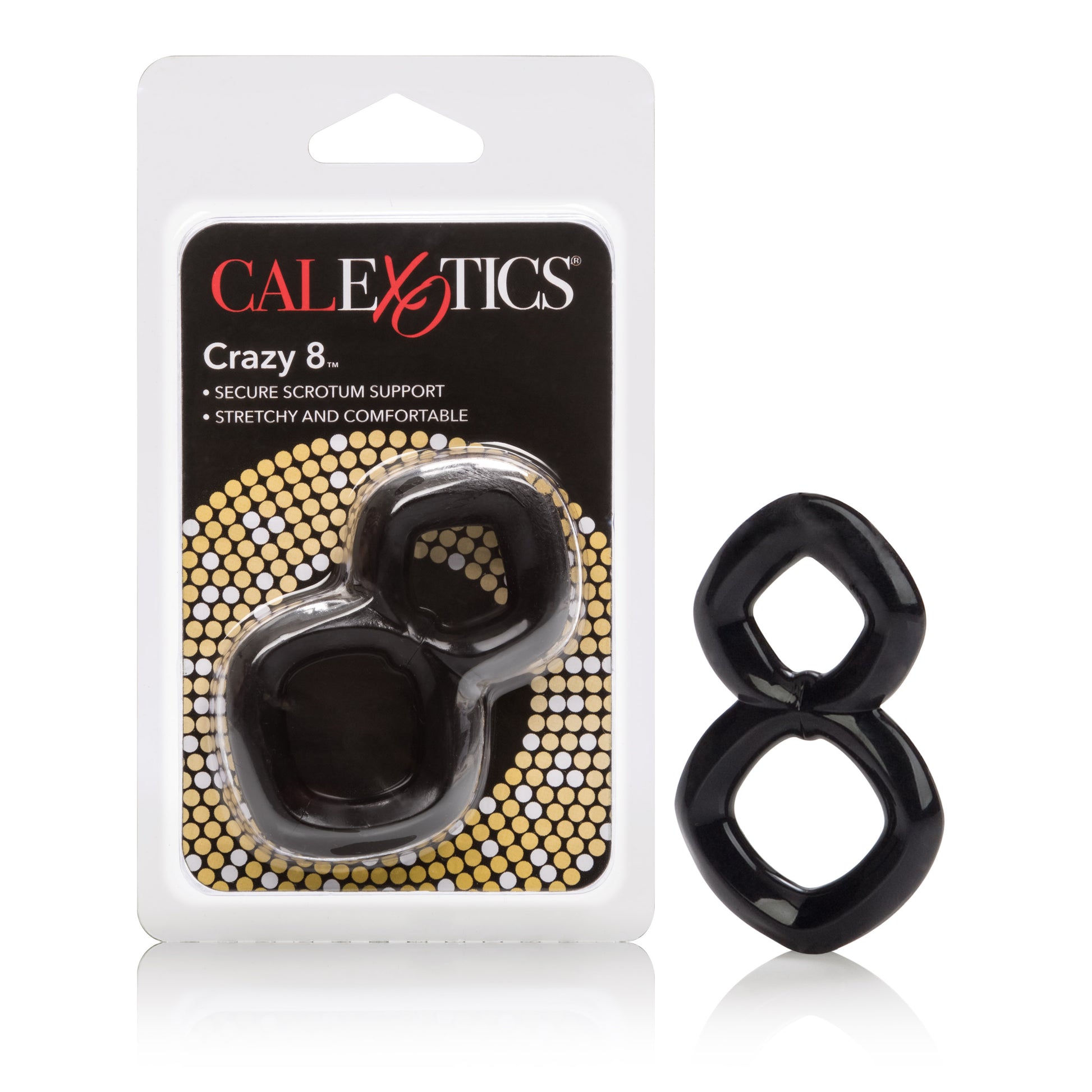 Crazy 8 Ring - Black Default Title CalExotics - California Exotic Novelties Toys - Cockrings