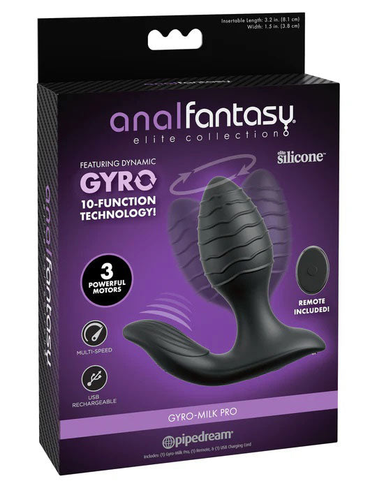 Anal Fantasy Elite Gyro - Milk Pro - Black Default Title Pipedream Products Toys - Anal Toys