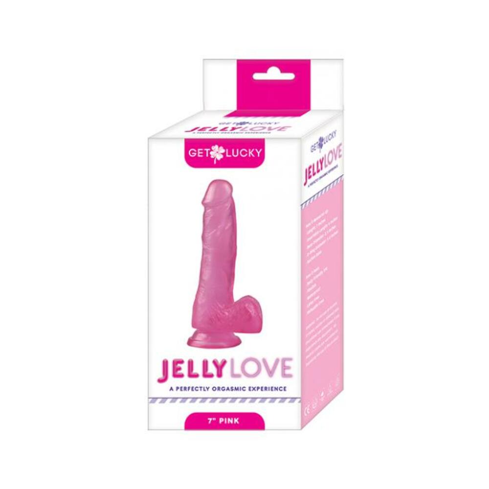 Get Lucky 7-inch Jelly Dong - Pink Default Title New Sensations - NS Novelties Toys - Dildos