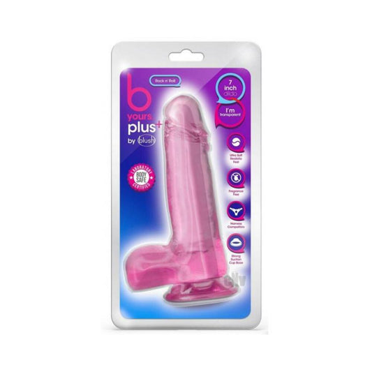 B Yours Plus Rock 'n' Roll Dildo Pink 7.25" Default Title Pink Toys - Dildos
