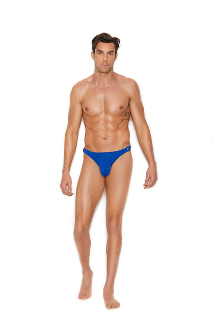 Men's Snap Closure Thong Royal Blue Elegant Moments Men