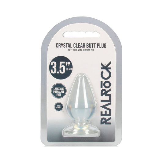 RealRock Crystal Clear 3.5 in. Anal Plug Clear
