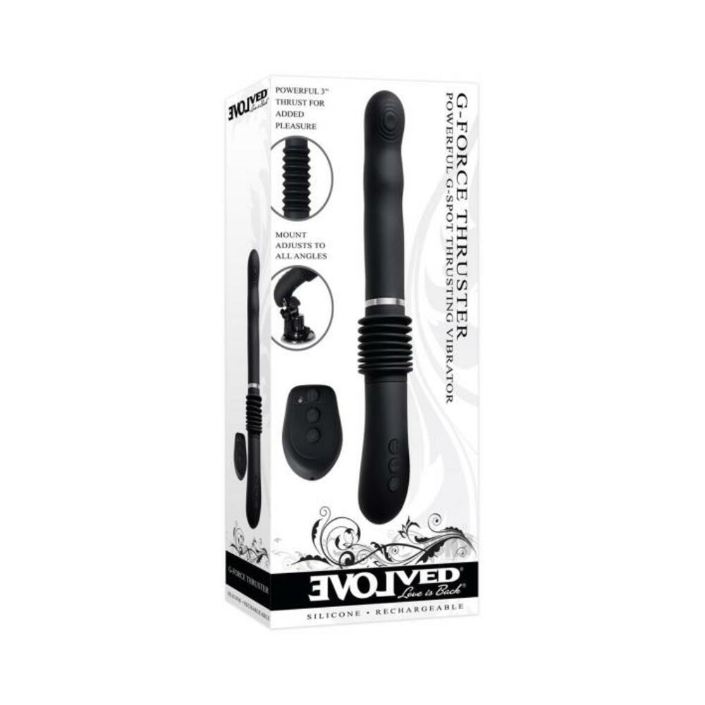 Evolved G-force Thruster Rechargeable Silicone - Black Default Title Evolved Novelties Toys - Vibrators