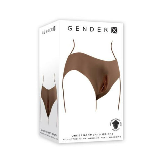 Gender X Vagina Panty Silicone Dark Default Title Gender X Women - Lingerie - Panty