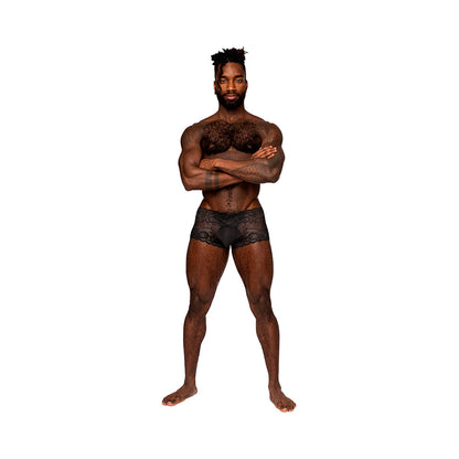 Male Power Sassy Lace Mini Short Sheer Pouch Black S Default Title Male Power Man