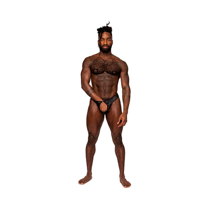 Male Power Sassy Lace Open Ring Thong Black S/M Default Title Male Power Man
