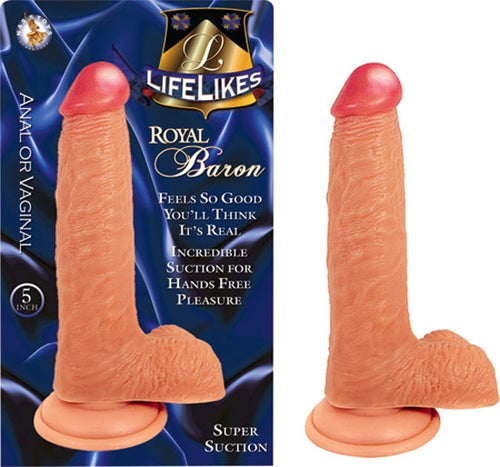 Lifelike Flesh Royal Baron 5 Inch Default Title Nasstoys Toys - Dildos