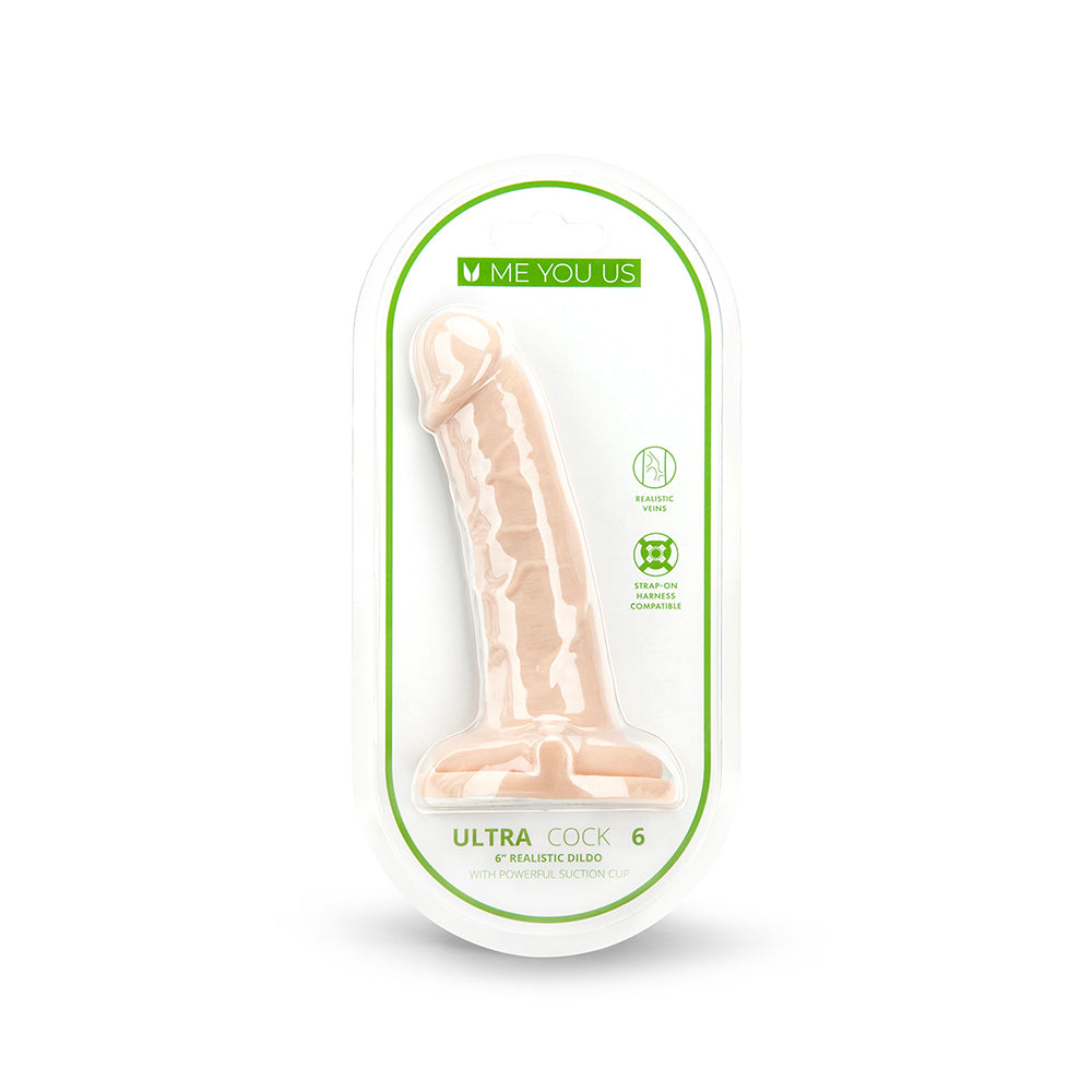 Me You Us Ultra Cock 6 in. Realistic Dildo Vanilla