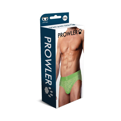 Prowler Lace Open Back Brief Neon Green 2XL Default Title Prowler Man