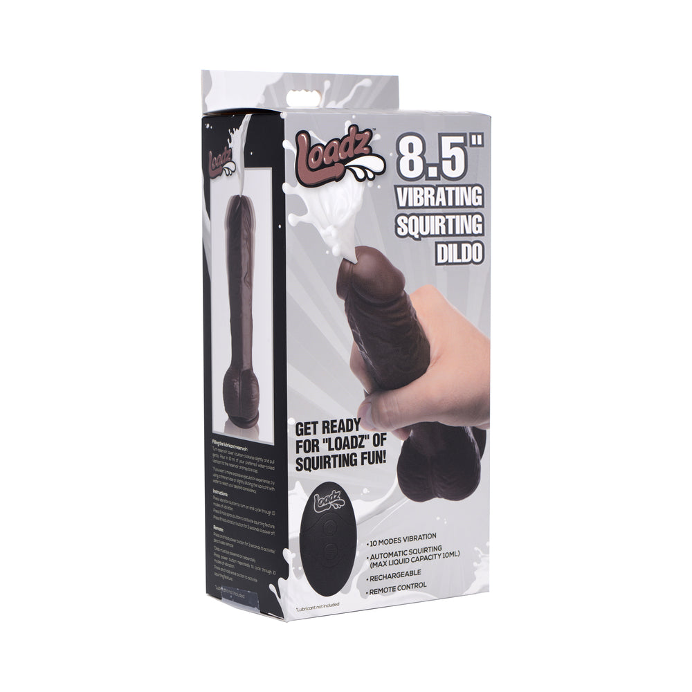 Loadz 8.5 in. Squirting Dildo Dark