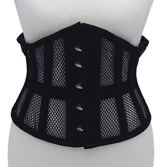 Rouge Mesh Corset Black S/M