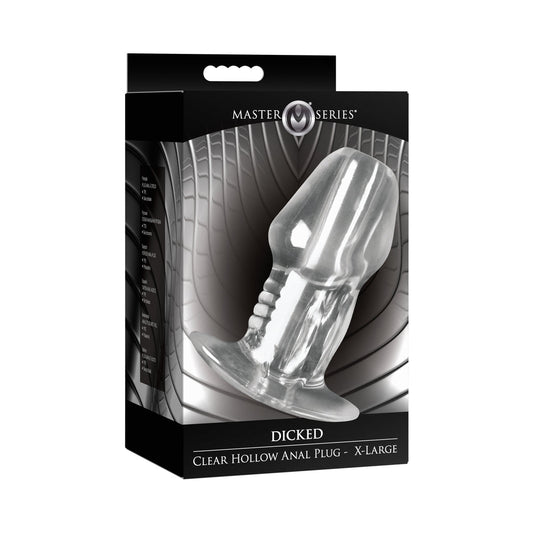 Master Series Dicked Clear Hollow Anal Plug XLarge