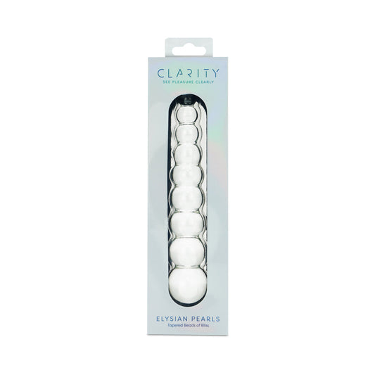 Clarity Elysian Pearls Glass Dildo