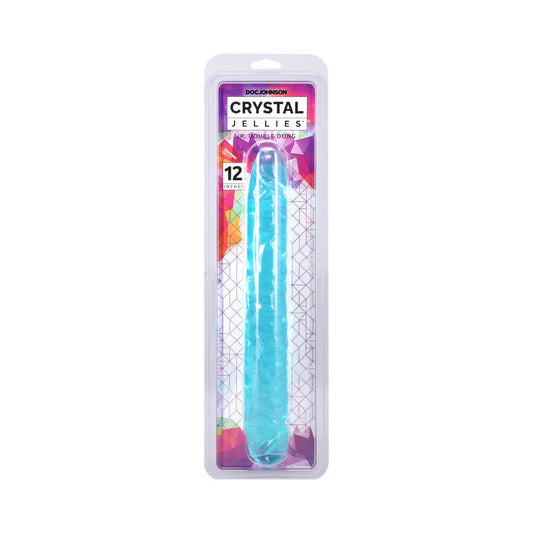 Crystal Jellies 12 in. Jr. Double Dong Teal
