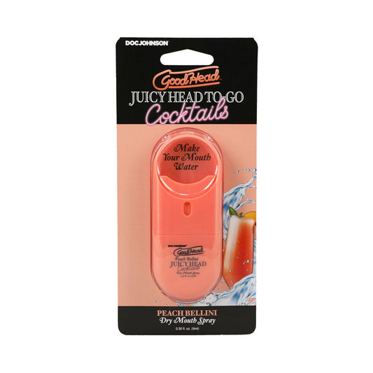 GoodHead Juicy Head Cocktails Dry Mouth Spray To-Go Peach Bellini