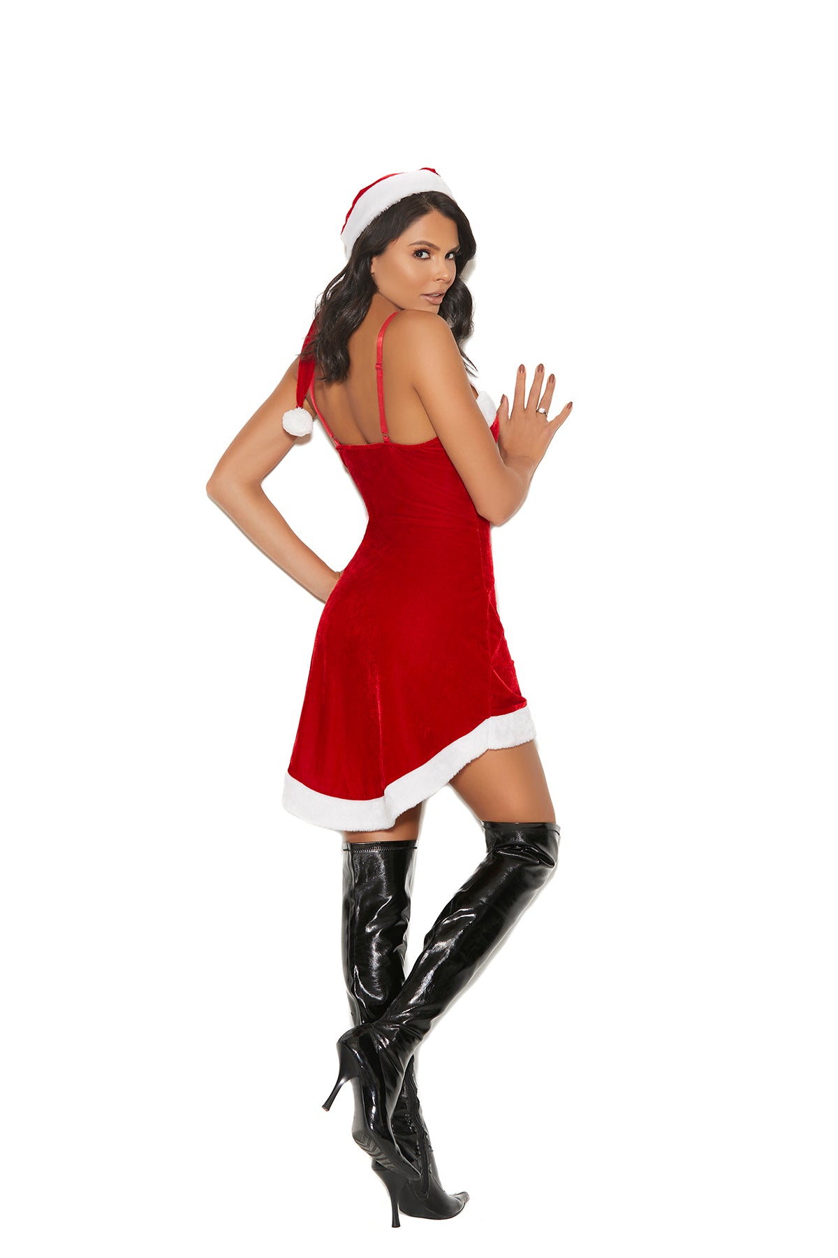 Santas Sweetie - 2 Pc, Costume Includes Velvet Dress With Adjustable 