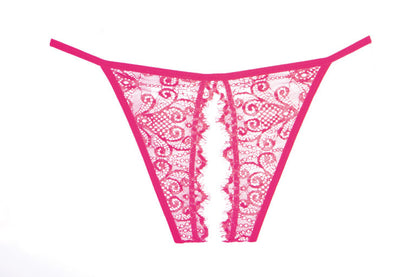 Adore Lace Enchanted Belle Panty Hot Pink O/s Allure Lingerie Women - Lingerie - Panty
