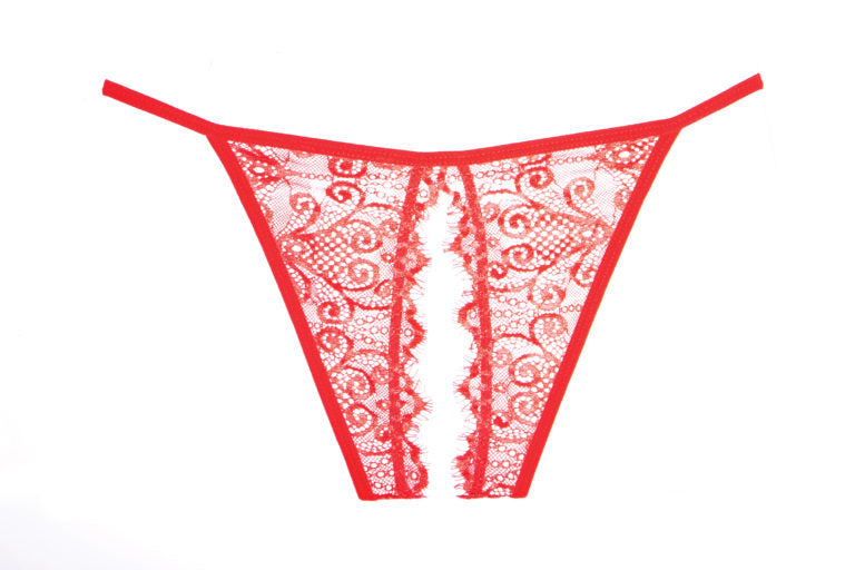 Adore Lace Enchanted Belle Panty Red O/s Allure Lingerie Women - Lingerie - Panty