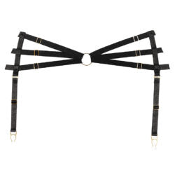 Adore Femme Fatale Waist Harness W/detachable Garters Black O/s Allure Lingerie Women - Lingerie - Garters