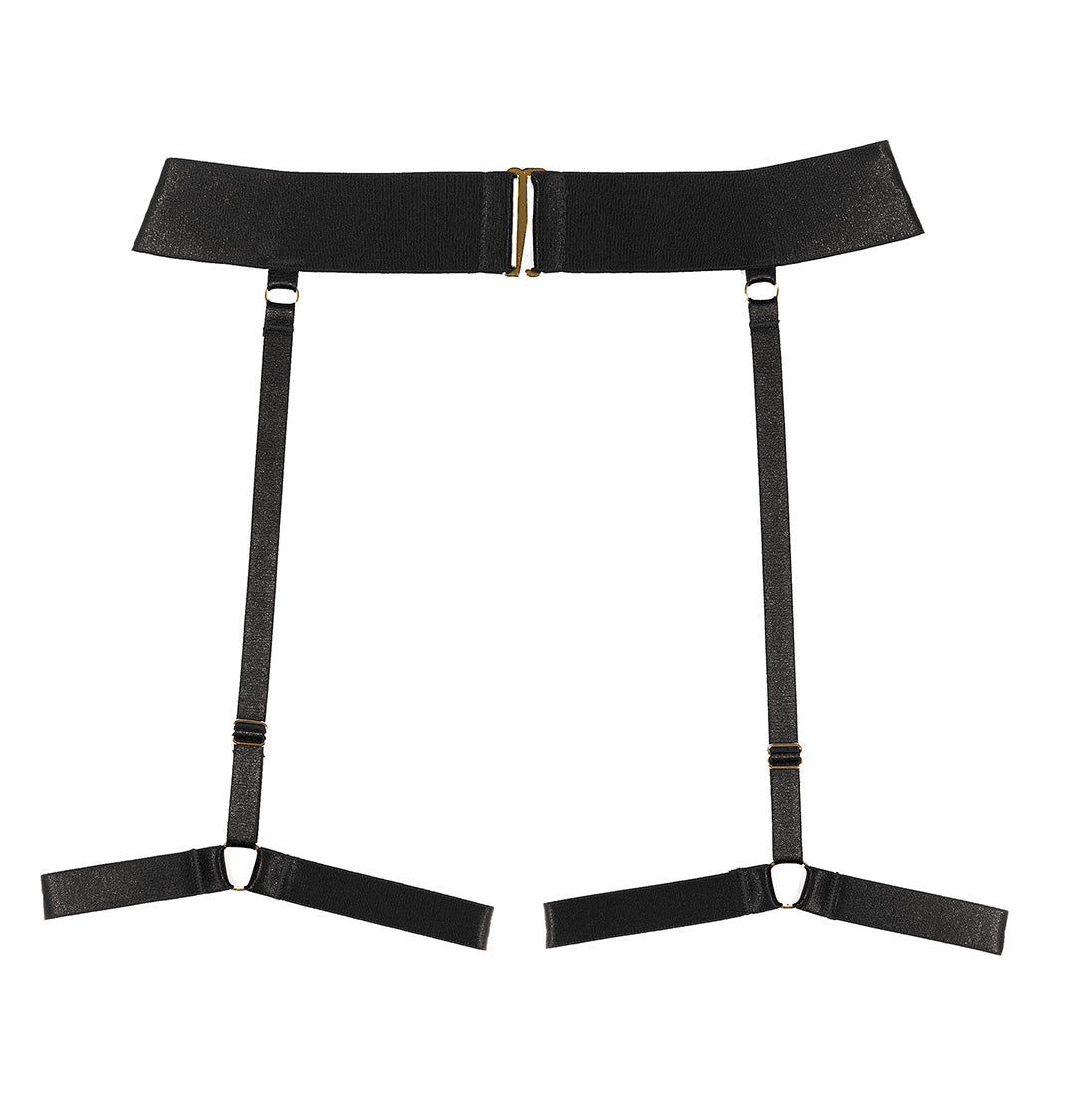 Adore Bombshell Garter Belt W/leg Bands Black O/s Allure Lingerie Women - Lingerie - Garters