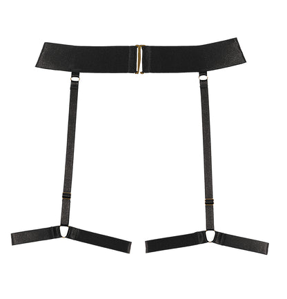 Adore Bombshell Garter Belt W/leg Bands Black O/s Allure Lingerie Women - Lingerie - Garters