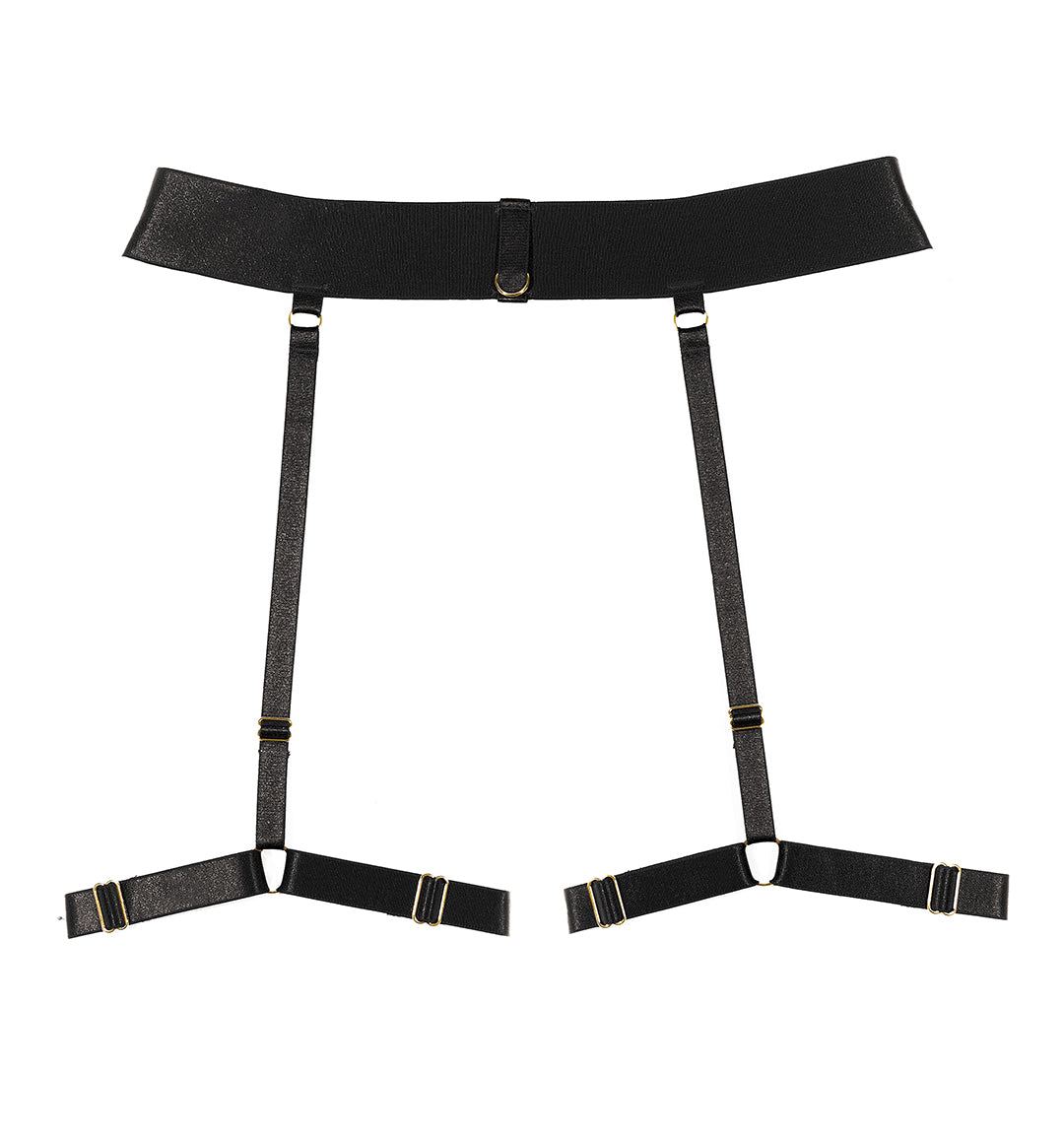 Adore Bombshell Garter Belt W/leg Bands Black O/s Allure Lingerie Women - Lingerie - Garters